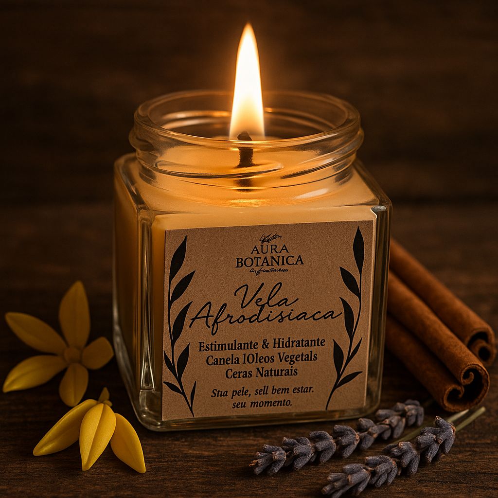 Vela Afrodisíaca de Massagem – Canela, Ylang-Ylang, Lavanda e Bergamota